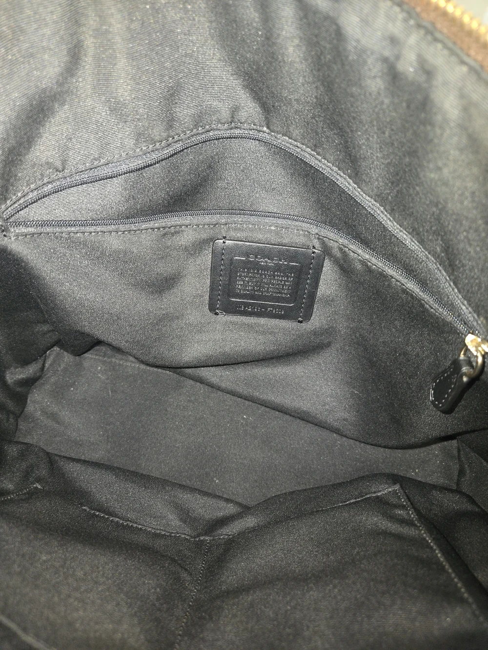 Coach Brown Signature Tote with Black Straps - Picture 2 of 8